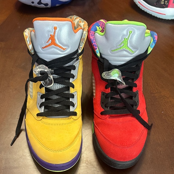 Jordan Sneakers with Yellow and Neon Green Accents